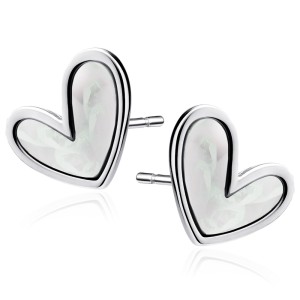 Cercei argint inima cu Mother of Pearl DiAmanti Z2195ER-DIA (Argint 925‰ 2,1 g.) Cercei argint inima cu Mother of Pearl DiAmanti Z2195ER-DIA (Argint 925‰ 2,1 g.)